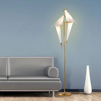 Kuldne 82cm lamp magamistuba, elutuba lihtne Põhjamaade öö loft 165cm LED põranda lamp