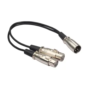 XLR 1 Mees 2 Naine Audio pikendusjuhe 3 Pin Mikrofon Y Audio Splitter Cable Suure Jõudlusega Mikser