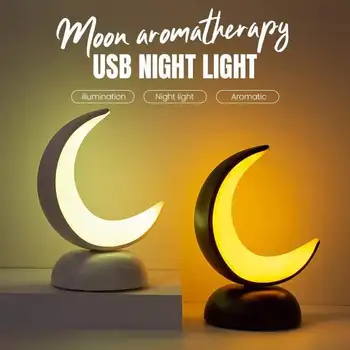Kuu aroomiteraapia usb-öö valgust Hajutavad Aroma eeterlik Õli Magamistuba tabel Öö Valguses Home Decor Loominguline Kingitus