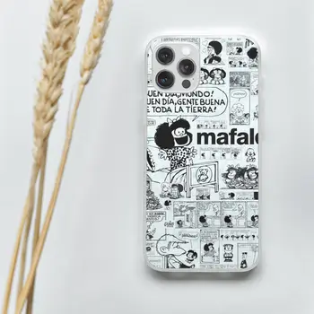 Armas Tüdruk Mafalda Uus Lõbus Pehmest Kummist Telefoni Juhul Läbipaistev Selge Iphone 11 12 Pro 5s 6 6s 7 8 Plus X Xs Xs Max XR SE 2020