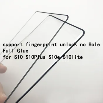20PCS 3D Full Liimi toetada Sõrmejälje Avada Karastatud Klaasist nr Auk Samsung S10 S10 Pluss S10e S10 lite