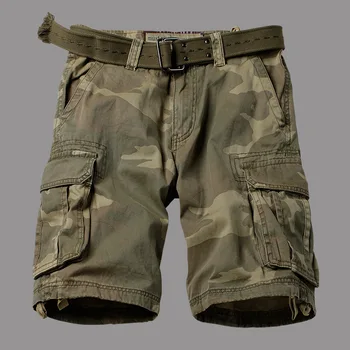 Davidyue 2021 suvel korea stiilis kamuflaaž Sõjalise kauba meeste lühikesed püksid lahti pesemine Multi-tasku cargo püksid meestele 29-42