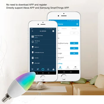 Kiire Kohaletoimetamine Zigbee Smart LED Küünal Lamp RGBCW Juhitava 5W Kohaldatakse Tuya Smart Elu Alexa Google ' i Kodu Assistent