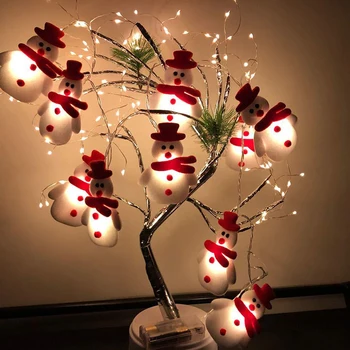 Snowman Christmas Tree LED Vanik String Tuled Lumehelbed String Haldjas Tuled Rippuvad Kaunistused Navidad Natal Uus Aasta