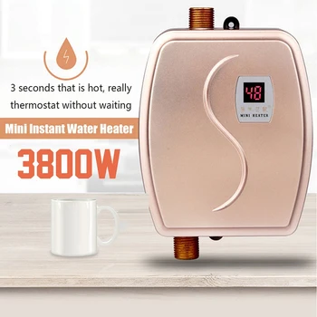 3800W Mini Electric Water Heater Vahetu Kütte-LED-Display-Elektri-Sooja Vee Soojendamise Lekke Kaitse Köök EU Pistik