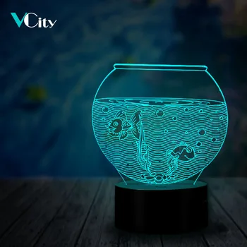 VCity 3D Öö Valguses USB LED Loominguline Mitmevärviline Lamp Puhkus sisevalgustus Kodus Laua Kaunistamiseks Pesents Girl Baby Väljavalitu