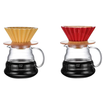 Espresso Kohv Filter karikaga,Keraamiline Vala üle kohvimasin koos alusega V60 Lehter Dripper,Kohvi Tarvikud