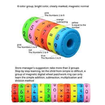 6tk Montessori Magnet mänguasi Lastele Koolieelse Hariduse Plastikust Mänguasjad Lastele Matemaatika Numbrid Kokkupanek Mõistatusi lastele