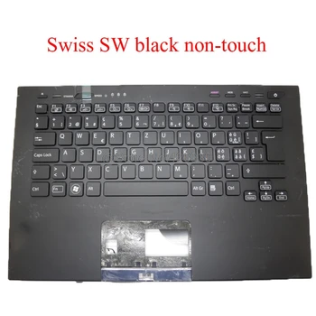 Sülearvuti Palmrest SW klaviatuuri SONY VAIO VPC-SA VPCSA 9Z.N6BBF.000 024-0023-8193-Šveitsi koos taustavalgustusega ilma touchpad kasutatud