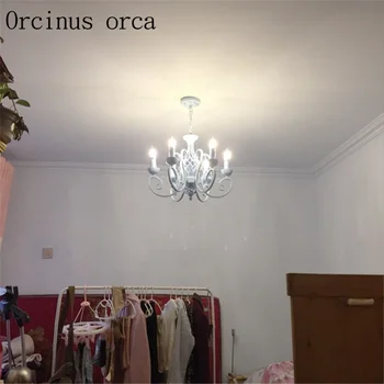 Euroopa stiilis kroonlühter magamistuba restoran Vahemere stiilis kroonlühter tüdruk Printsess tuba soe laste tuba lambid