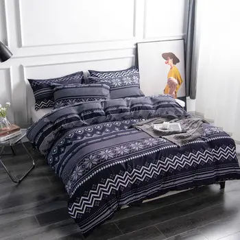 Bohemian voodipesu komplekt luksus 3d print king suurus-tekikott määrata Ühe kahekordne Kaasaegne lihtsus kodutekstiili magamistoa komplekt kuninganna