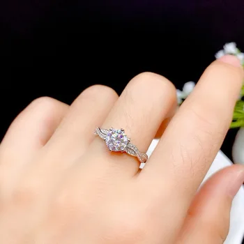 Klassikaline Hõbe 925 Sõrmus Luksus Ring Lab Teemant Engagement Rõngad Naiste Pulm Bänd Hõbe 925 Ehted Kingitus Kuum Tüdruk