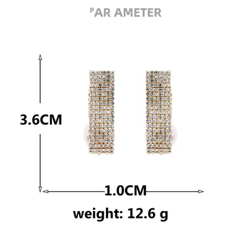 Kõrge Kvaliteediga Isiksuse S925 Silver Needle Pearl Kuld Mitmekihilised Crystal Liialdatud Geomeetria Naiste Kõrvarõngad, Pärl Kõrvarõngad