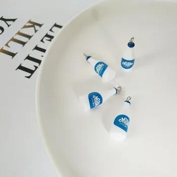10tk Kääbus Kawaii 3D Piima Pudel, Millel Konks Vaik Käsitöö Cute DIY Järeldused Võtmehoidja Kõrvarõngad, Ripatsid, Ehted Tegemine