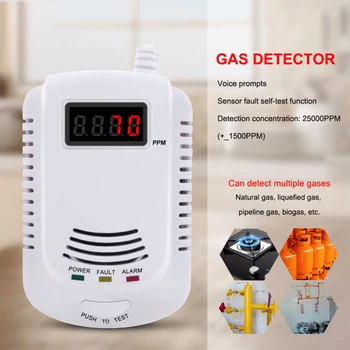 2 in 1 uus gaasi lekke avastamise detektor alarm LED
