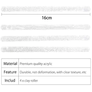 Akrüül-Keraamika Tööriistad, Käsi-Rullid -, Keraamika-Tools Tekstuur Savi Modelleerimine Muster Rullid Savi Tamp Savi Muster Rull