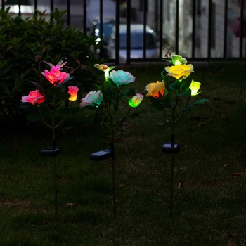 Tulbi Päikese Valgus Õues LED Tulip Flower Lamp Multi-Värvi Veekindel Aed Hoovis Tee Muru Teenetemärgi Valgustus