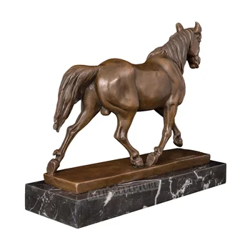 Töötab Horse Kuju Looma Pronks Skulptuur Vintage Art Office Desk Teenetemärgi Äri Kingitused