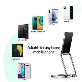IPhone 12Pro Max Kõrgusega Metallist Seista Telefoni Omanik Samsung Desktop Omanik Mobiiltelefoni Omanikud Magnet Telefoni Omanik