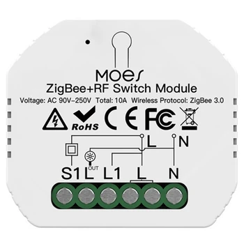 Tuya ZigBee 3.0 Nutikas Valguse Lüliti Moodul 1 Gang Smart Wireless pult, Töö, mille jaoks Google Voice Control