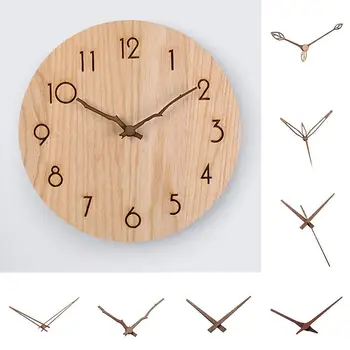 1pcs Creative Wooden Pointers DIY Wall Clock Hands Part Clock Quartz Clock Inch 10-12 Replace Needle Wood Accessories Walnu L4B3
