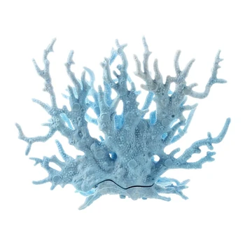2 x Silikoon Akvaariumi Kala Tank Coral Ornament Teenetemärgi--Lilla & 1x Kala Tank helesinine Kunstlik Plastikust Korall