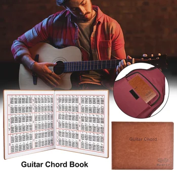 6 String Akustilise / Klassikaline / Electric Guitar Akord Raamat Paperback Skeem