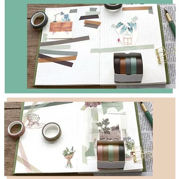 5Rolls/Set Album Käsitöö Washi Lindi maalriteip Kleebiste Liim Scrapbooking DIY Dekoratiivsed
