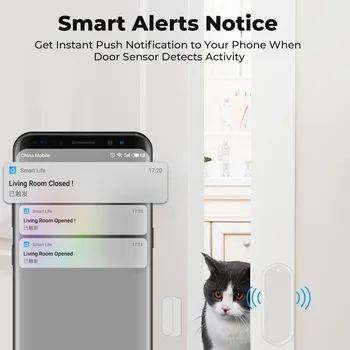 SMATRUL Tuya Zigbee Smart Ukse Andur-Lüliti Avatud, Suletud, Andurite Magnet-Värav Aken Security Alert ' i Alexa Google Kodu