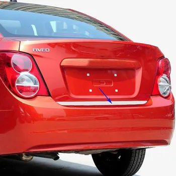 Näiteks Chevrolet AVEO 2011-roostevabast terasest tagumine pagasiruumi ukse dekoratiivsed ribad tagaluugi stiil riba Car styling