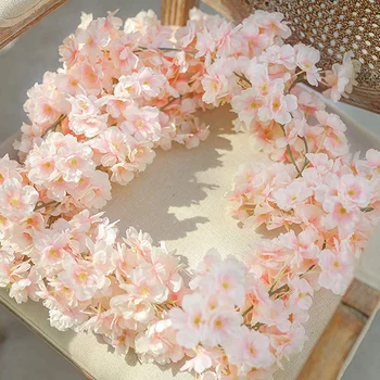 Kunstlik Cherry Blossom Vanik Rippuvad Viinapuu Silk Vanik Pulmapidu Decor