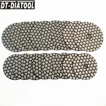 DT-DIATOOL 8pcs/set 3inch/4inch Kuiv Diamond poleerimispadjakesed lihvkettaid Lihvimis Kettad, Graniit, Marmor Betoonist Kivi