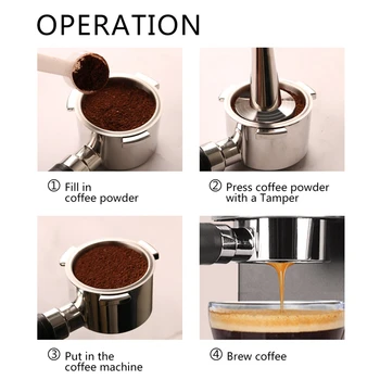 51mm Kohvi Põhjatu Portafilter jaoks DeLonghi EC680 vahetatav Filter Korv Barista Vahendid Espresso Masin Tarvik