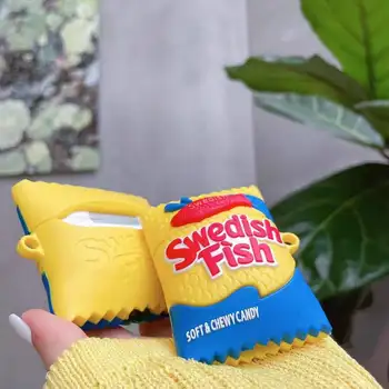 3D rootsi Kala Candy Silikooni puhul Airpods Katta Õhu Kaunad 1 2 Pro Juhul Traadita Laadimise Cartoon Pehme Kate