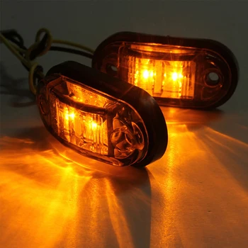 10TK Hoiatus LED-Dioodi Valgus Haagisega Veoauto Oranž Valge Punane LED pidurituled Lamp 66x7.5mm