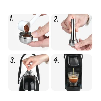 Korduvkasutatavad Kohvi Kapsel Roostevabast Terasest Korduvtäidetavaid Filter Bialetti Kohvimasin Espresso Tassi