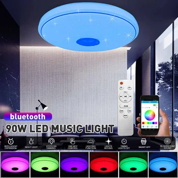 Kaasaegne LED laelambid 90W APP Bluetooth Muusika Tuli Koju Magamistuba Star Punkti Stiilis Lambid Smart Lae Lamp 110V/220V