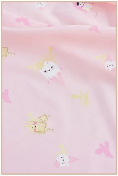 142x50cm/tk Puuvillane kangas on õhuke, pehme roosa armas multikas jäätis kangast kleit, seelik, särk laste käsitöö DIY