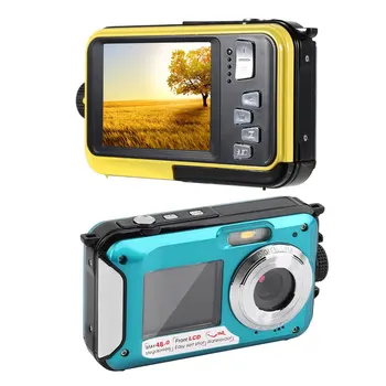 Digitaalne Kaamera, Dual-Ekraanid Täis HD1920X1080 digikaamera, LCD-ekraanide Cam Veekindel Video, Diktofon, Kaamera, Snorkel Reisi