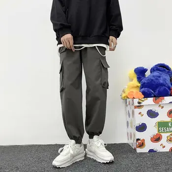 Uus Meeste Püksid Harajuku Mood Jaapanis Streetwear Jogger Püksid Meeste Casual Meeste Riided Elastne Vöökoht Cargo Püksid Meeste Püksid