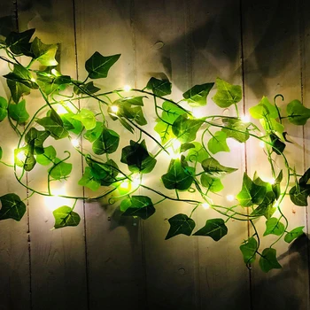 2M 20 LED Ivy Leaf Tuled String Halloween Xmas Puud Aias, Hoovis Terrass Tuled DIY Pulmapidu Magamistuba Home Decor