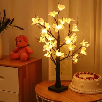 LED Tabel tuli Kasvas Lill, Puu USB Öösel Tuled Kodu Kaunistamiseks Pooled Christmas Pulmad Magamistuba Decor