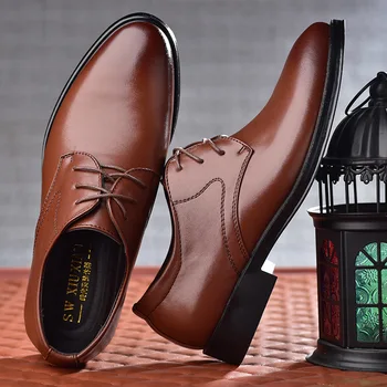 Uusim hind mehed pulm kingad microfiber nahast ametliku äri-ring - toe inimese kleit kingad meeste oxford korterite suurused 39-45