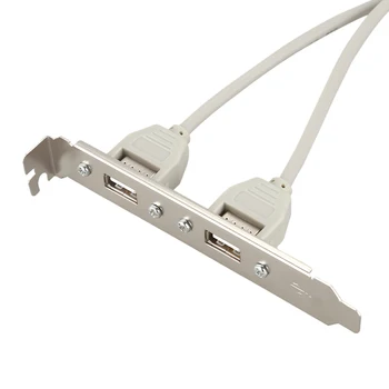 Laienemine 2 Ports Hub-USB 2.0 to 9 Pin Header Emaplaadi Panel Bracket