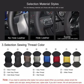 Näiteks Suzuki Swift-2016 Must Seemisnahk Auto Rooli Kate Anti-slip sobivad kõik hooaja mugav touch mõttes disain