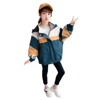 Tüdrukud Beebi Mantel Jope Outwear 2021 Stiilne Paksenema Kevad-Sügis Jakk Ametlik Sport Teismelised Puuvill Laste Riided