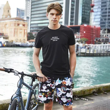 Gailang Brändi Meeste Vabaaja Püksid Jogger Sweatpants Activewear Mens Beach Pardal Lühikesed Reisikohvrid Supelrõivad Ujumistrikood Kiire Kuivamise