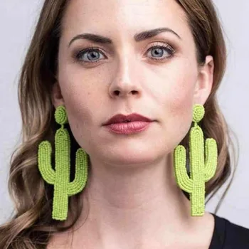 2020 Naiste Mood Loominguline Populaarne Kõrvarõngad Isiksuse Bohemian Cactus Liialdatud Kõrvarõngad