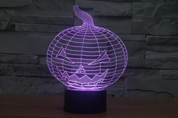 Halloween Decor Lamp Kõrvitsa-7 Värvi muuta led-usb-Nightlight Kodu Magamistuba Partei Teenetemärgi Valgustus Atmosfääri Lamp