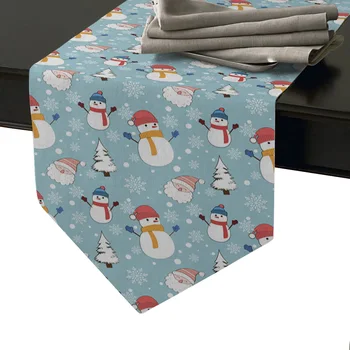 Christmas Snowman Santa Claus Kaasaegne kaitaliinat Pulmadeks Hotell Õhtusöök Pool Kodu Kaunistamiseks Placemat Coaster